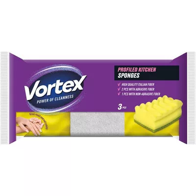 Mosogatószivacs, 2+1 db, VORTEX 3 db