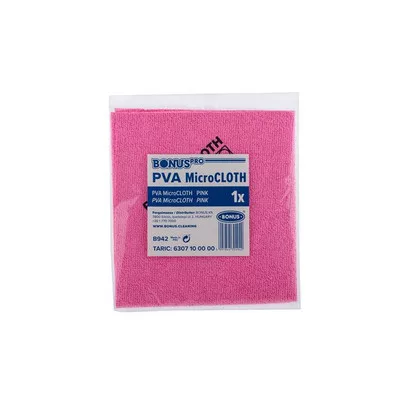 Törlőkendő, mikroszálas, univerzális, 40x34 cm, BONUS "PVA MicroCLOTH", pink 1 db