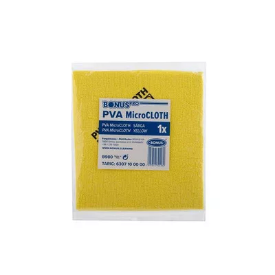 Törlőkendő, mikroszálas, univerzális, 40x34 cm, BONUS "PVA MicroCLOTH", sárga 1 db