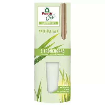 Légfrissítő, 90 ml, utántöltő, FROSCH "Oase", citromfű