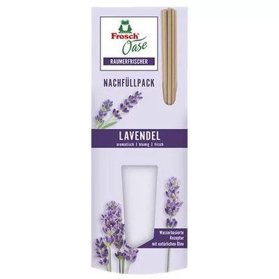 Légfrissítő, 90 ml, utántöltő, FROSCH "Oase", levendula 0,09 liter