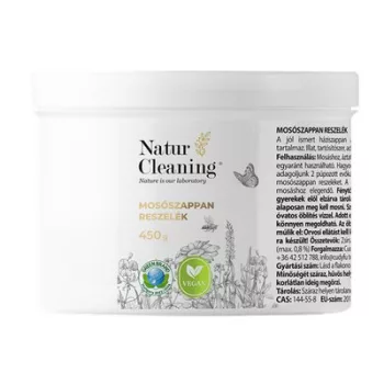   Mosószappan reszelék, illat- és allergénmentes, 450 g, NATURCLEANING 0,45 kg