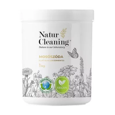 Mosószóda, illat- és allergénmentes, 1 kg, NATURCLEANING