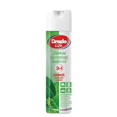 Felületfertőtlenítő és légfrissítő spray, 300 ml, BRADOLIFE, borsmenta 0,3 liter