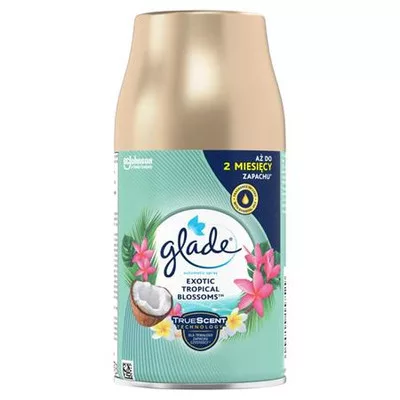 Illatosító készülék utántöltő, automata, 269 ml, GLADE "Exotic Tropical Blossoms" 0,269 liter