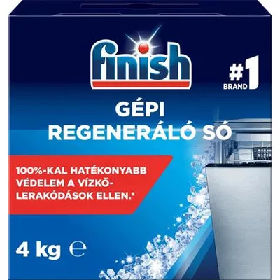 Mosogatógép vízlágyító só, 4 kg, FINISH