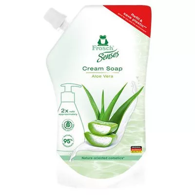 Folyékony szappan utántöltő, 0,5 l, FROSCH, aloe vera 0,5 liter