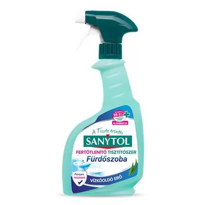 Fürdőszobai felülettisztító- és fertőtlenítő spray, 500 ml, SANYTOL 0,5 liter