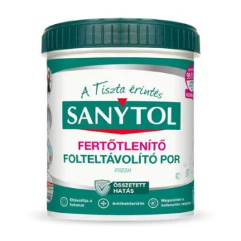 Folteltávolító- és fertőtlenítő por, 450 g, SANYTOL