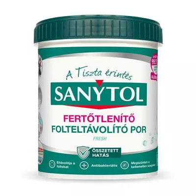 Folteltávolító- és fertőtlenítő por, 450 g, SANYTOL