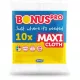 Törlőkendő, univerzális, 10 db, BONUS "MAXI", sárga
