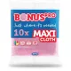 Törlőkendő, univerzális, 10 db, BONUS "MAXI", pink