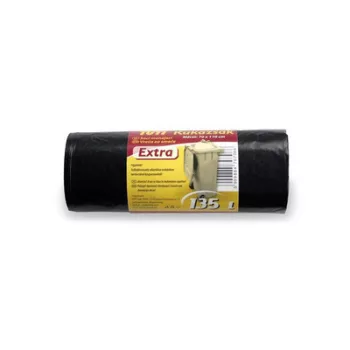   Szemeteszsák, extra erős, 135 l, 10 db, 70x110 cm, 27 µ, TUTI "Extra", fekete