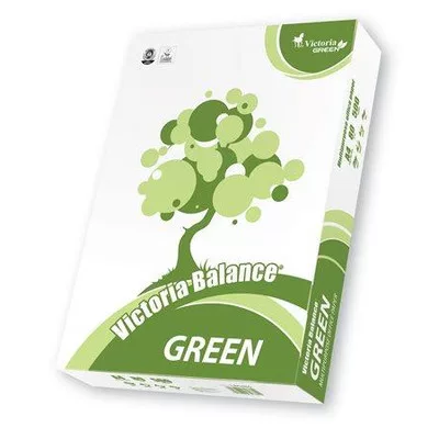 Másolópapír, újrahasznosított, A4, 80 g, VICTORIA PAPER "Balance Green"  (500 lap/csomag)