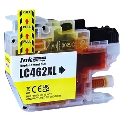 Brother LC462XL Y (sárga) UTÁNGYÁRTOTT nagy kapacitású TINTAPATRON / INK CARTRIDGE (~1500 oldal)