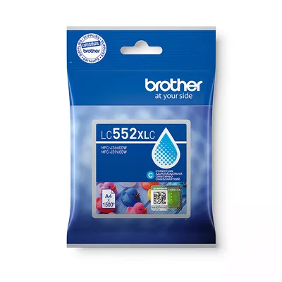 Brother LC552XLC Tintapatron Cyan 16,5 ml 1.500 oldal kapacitás