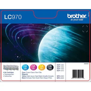   Brother LC970BKCMY eredeti TINTAPATRON / INK CARTRIDGE csomag