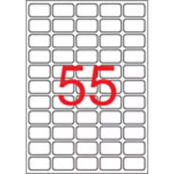   Etikett, univerzális, 36,8x23,8 mm, eltávolítható, kerekített sarkú, APLI, 5500 etikett/csomag 100 lap