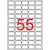 Etikett, univerzális, 36,8x23,8 mm, eltávolítható, kerekített sarkú, APLI, 5500 etikett/csomag 100 lap