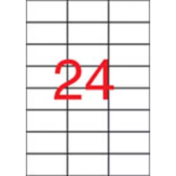   Etikett, 70x37 mm, poliészter, APLI, átlátszó, 240 etikett/csomag 10 lap