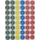 Etikett, árengedmény, 24 mm, kör, színes, APLI, 240 etikett/csomag, -30-70% 5 lap