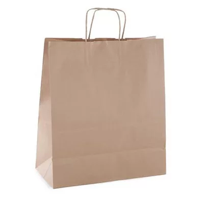 Ajándéktasak, 25 cm x 11 cm x 31 cm, APLI, barna (50 db/csomag)