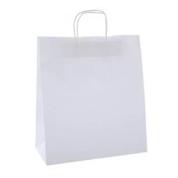   Ajándéktasak, 35 cm x16 cm x 40 cm, APLI, fehér (50 db/csomag)