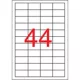 Etikett, univerzális, 48,5x25,4 mm, APLI, 22000 etikett/csomag 500 lap