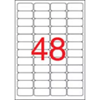   Etikett, 45,7x21,2 mm, biztonsági, kerekített sarkú, APLI, 480 etikett/csomag 10 lap
