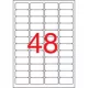 Etikett, 45,7x21,2 mm, biztonsági, kerekített sarkú, APLI, 480 etikett/csomag 10 lap