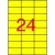 Etikett, 70x37 mm, színes, APLI, sárga, 2400 etikett/csomag 100 lap