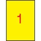 Etikett, 210x297 mm, színes, APLI, sárga, 100 etikett/csomag 100 lap