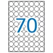 Etikett, 19 mm kör, színes, A5 hordozón, APLI, zöld, 560 etikett/csomag 8 lap