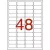 Etikett, 45,7x21,2 mm, poliészter, időjárásálló, kerekített sarkú, fehér, APLI, 960 etikett/csomag 20 lap