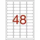 Etikett, 45,7x21,2 mm, poliészter, időjárásálló, kerekített sarkú, fehér, APLI, 960 etikett/csomag 20 lap