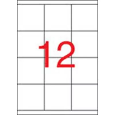 Etikett, univerzális, 70x67,7 mm, APLI, 1200 etikett/csomag 100 lap