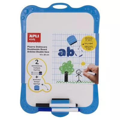 Fehértábla, kiegészítőkkel, kétoldalas, törölhető, APLI Kids 1 db
