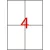 Etikett, univerzális, 105x148 mm, APLI, 40 etikett/csomag 10 lap