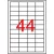 Etikett, univerzális, 48,5x25,4 mm, APLI, 440 etikett/csomag 10 lap