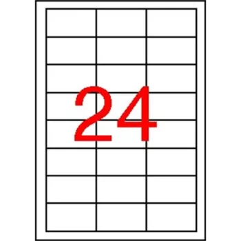   Etikett, 64,6x33,8 mm, poliészter, időjárásálló, fehér, APLI, 2400 etikett/csomag 100 lap