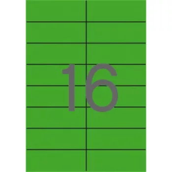   Etikett, 105x37 mm, színes, APLI, zöld 1600 etikett/csomag 100 lap