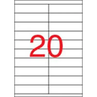 Etikett, univerzális, 105x29 mm, APLI, 2000 etikett/csomag 100 lap