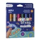 Tempera kréta készlet, APLI Kids "Color Sticks Metallic", 6 különböző metál szín 6 db