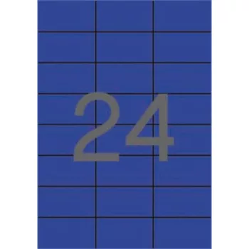   Etikett, 70x37 mm, színes, APLI, kék, 480 etikett/csomag 20 lap