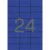 Etikett, 70x37 mm, színes, APLI, kék, 480 etikett/csomag 20 lap