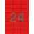Etikett, 70x37 mm, színes, APLI, piros, 480 etikett/csomag 20 lap