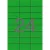 Etikett, 70x37 mm, színes, APLI, zöld, 480 etikett/csomag 20 lap