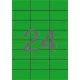 Etikett, 70x37 mm, színes, APLI, zöld, 480 etikett/csomag 20 lap