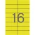 Etikett, 105x37 mm, színes, APLI, sárga, 320 etikett/csomag 20 lap