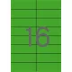 Etikett, 105x37 mm, színes, APLI, zöld, 320 etikett/csomag 20 lap
